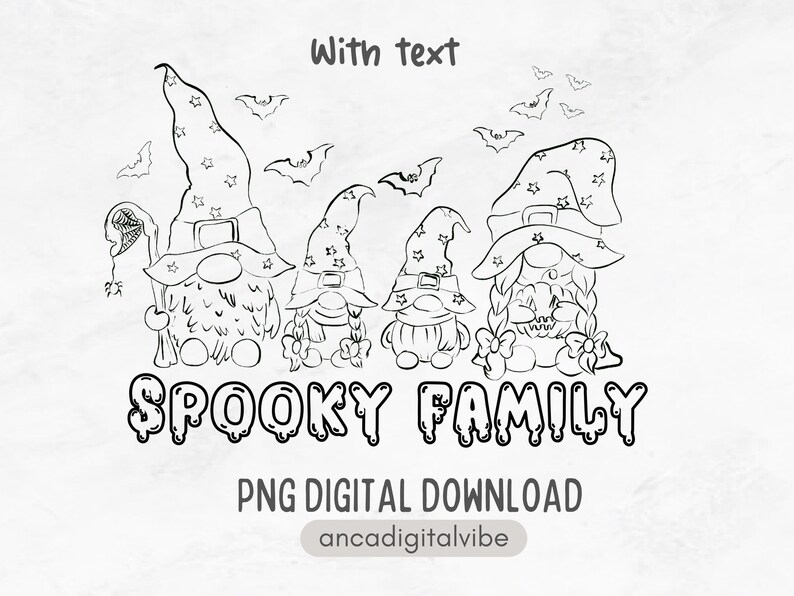 Spooky Gnome Bundle Png Halloween Gnome Halloween Ffamily - Etsy