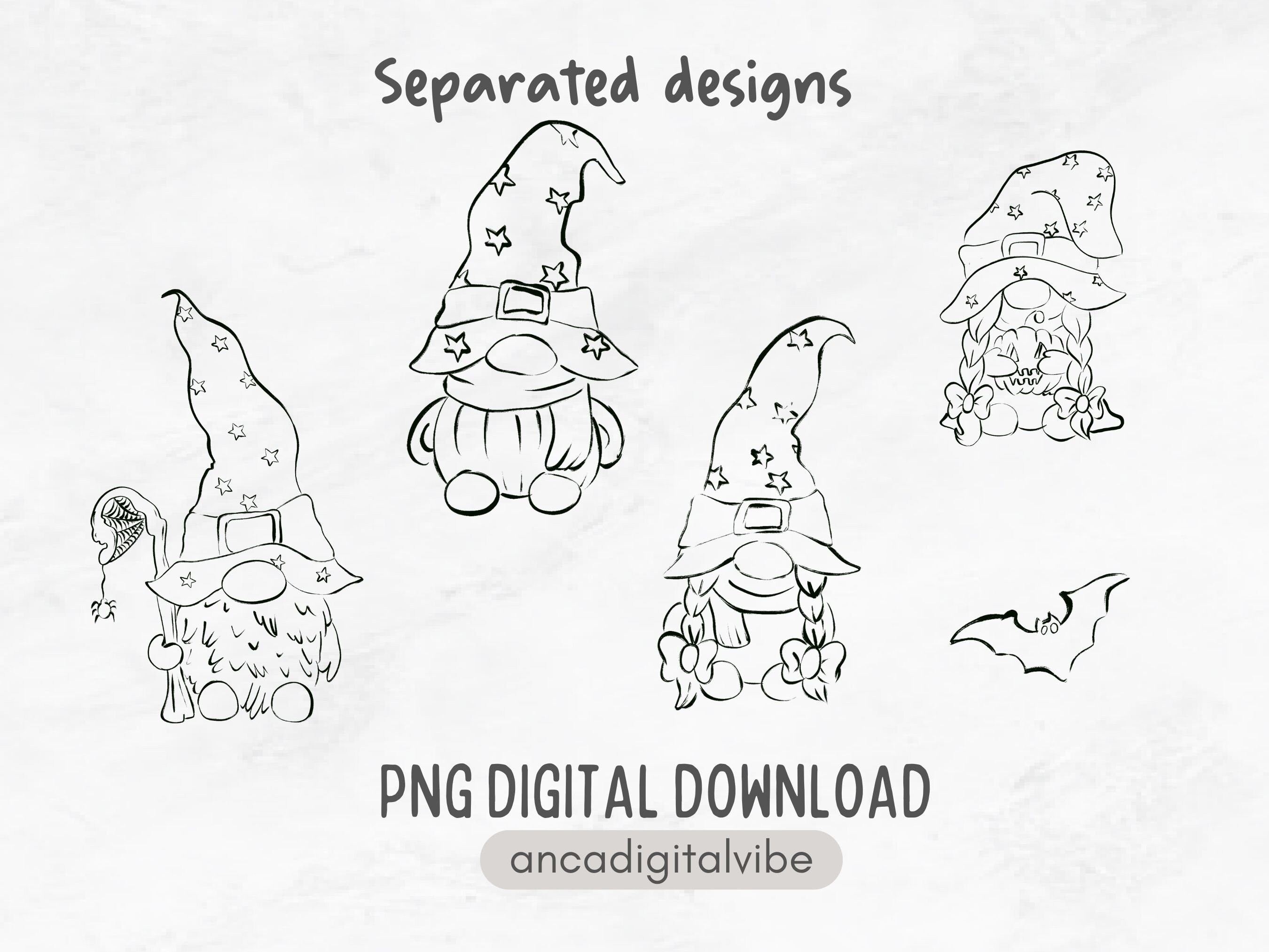 Spooky Gnome Bundle Png Halloween Gnome Halloween Ffamily - Etsy