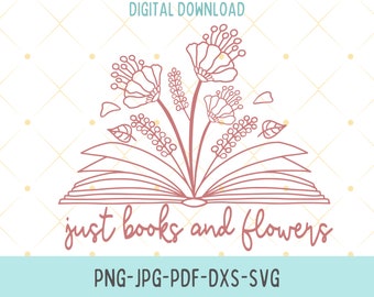 Book Lovers SVG file, Reading SVG design files, Book quotes SVG, eps, png  and jpg files, Gifts for book lovers, Books day svg