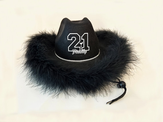 Finally 21 Cowgirl Hat, 21st Birthday cowboy hat, customizable.