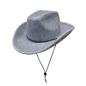 Gray Cowboy Hat Cowgirl Hat for Women Men,Teen,Western Nashville, Bachelorette Party Birthday Wedding Bride