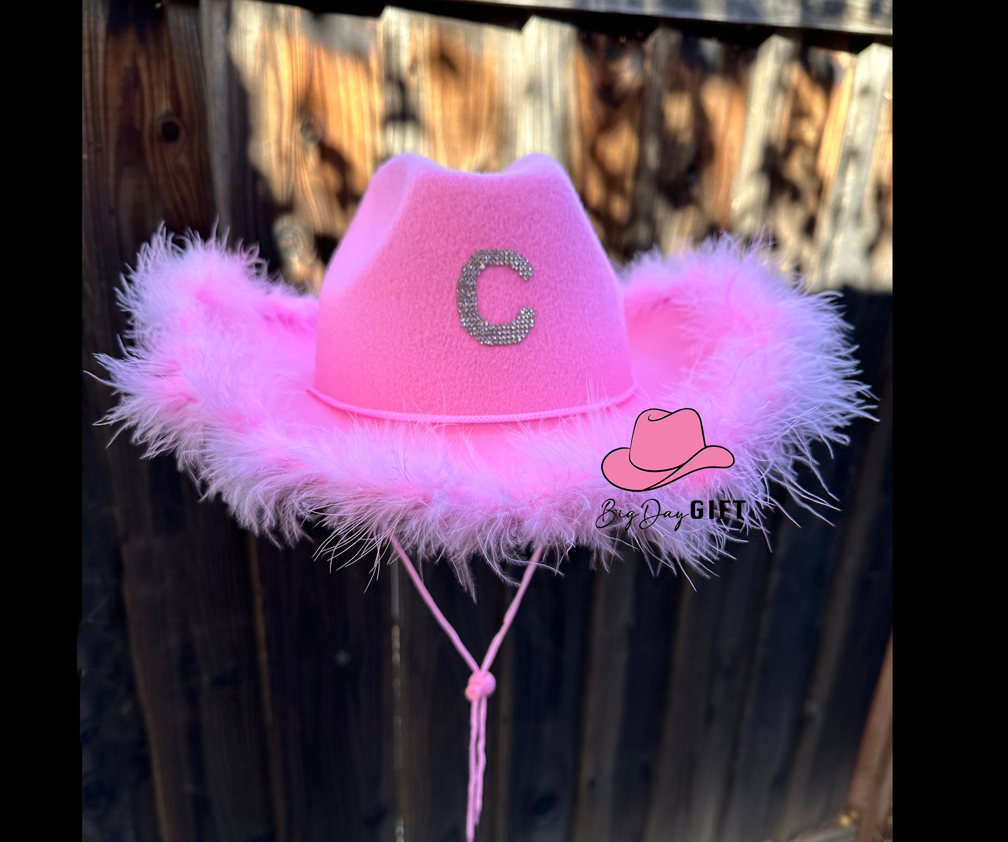 Pink Princess Tiara Cowgirl Hat with Feathers & Lights Western Cowgirl Style Pink Cowboy Hat - Pink Sequin Cowgirl Princess Hat with  main image 3