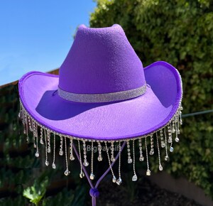 Chapeau Cowboy En Peluche Pour Femme/homme - Léger, Style Western Avec Strass - Pour Fête, Festival, Look Décontracté
