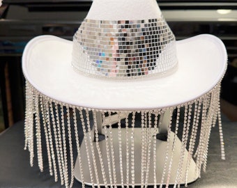 Disco Cowboy Hat, Nashville Bachelorette Party, Bach Party Gifts ,Bride Cowgirl Hat,Western Wedding Hat ,Cowboy Hat