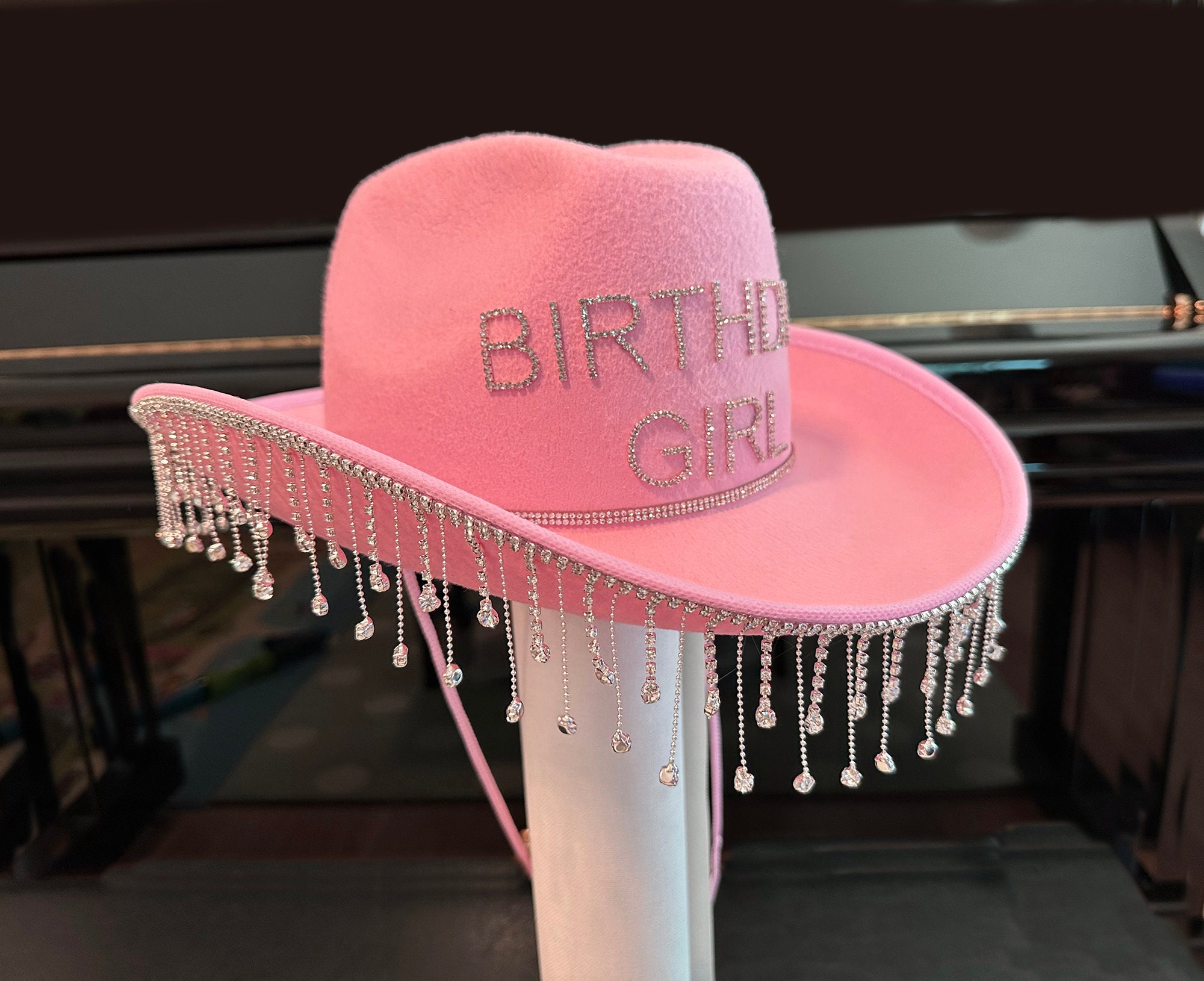 Pink Birthday Girl Cowboy Hat Cowgirl Hat With Rhinestone  display picture 1