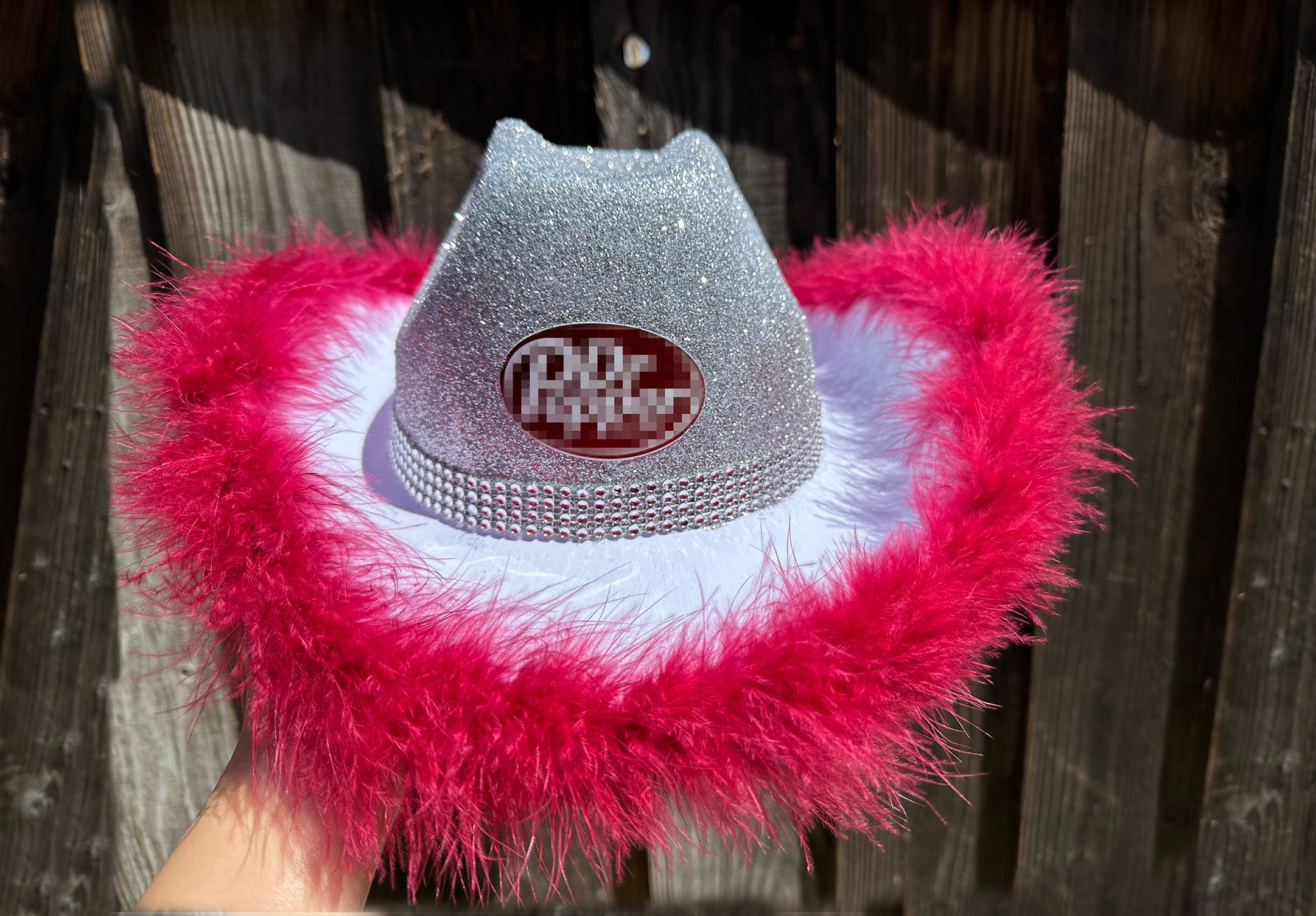 Felt Cowboy Hat For Women Fluffy Feather Trim Disco Cowgirl Hat Womens  Adult Gift