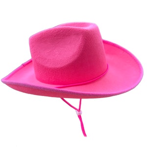 Hot Pink cowboy Cowgirl Hat, wedding, bridal shower hat western wedding