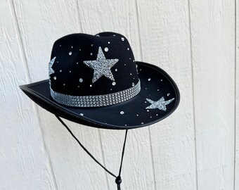 Galaxy Rhinestone Cowboy Hat, Super Star Cowgirl Hat, Unisex  display picture 2