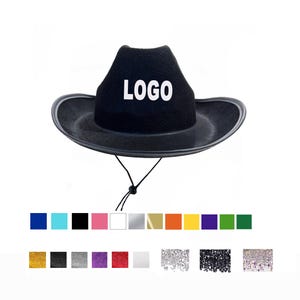 Custom Cowboy Hat with Personalized Logo | Western Style Hat | Unique Customizable Cowgirl Hat,  Cowboy Hat, Made to order
