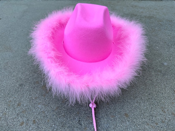 Handmade Flying Hatter Felt Cowboy Hat Pink (bachelorette/wedding) 7 3/8 Amazon.com: Jecery 24 Pack Pink Western Hat Bulk with  main image 2