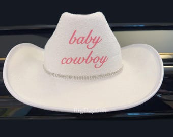 Custom Cowboy hat with Rhinestone Band, Glitter Cowgirl Hat with names, Nashville Party, concert Hat