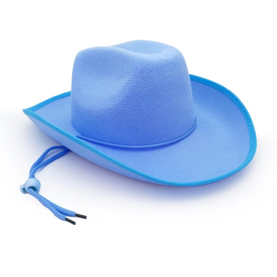 Light Blue Cowboy Hat, DIY Cowgirl Party Hat - Etsy
