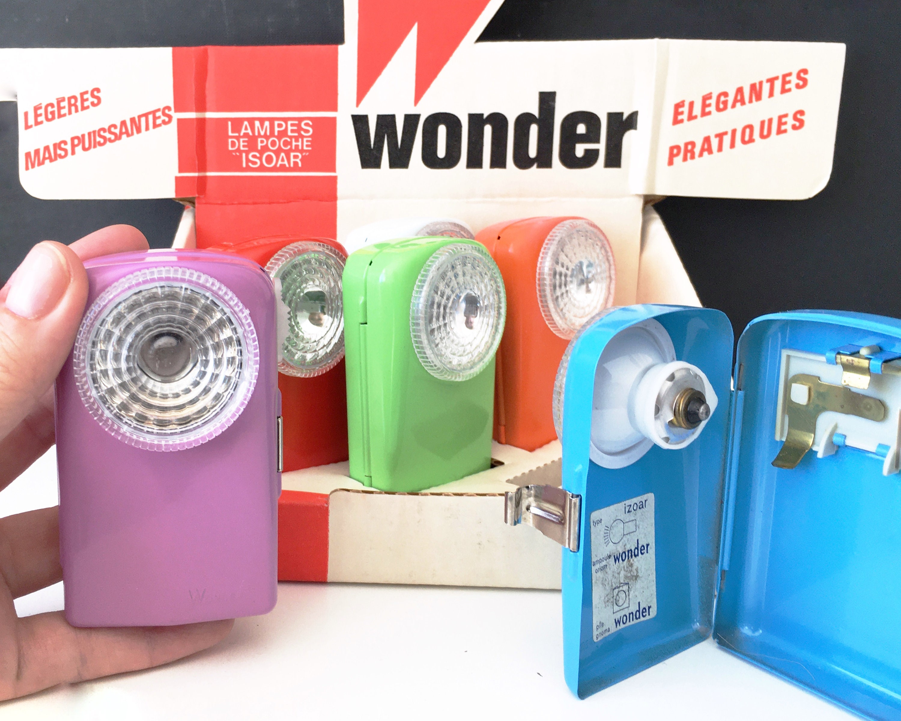 LAMPE TORCHE WONDER vintage alu PORT OFFERT EUR 35,95 - FR