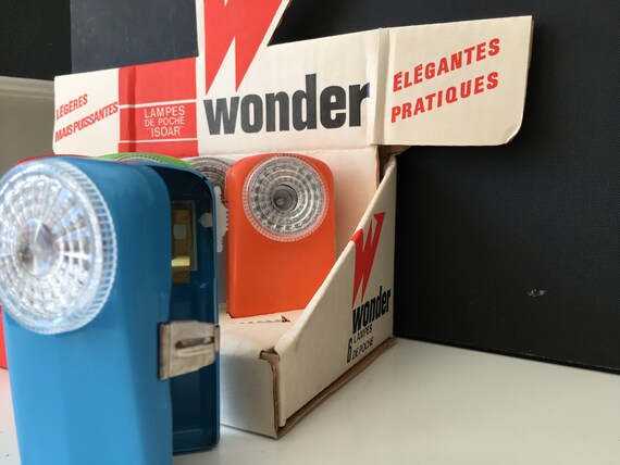 Lampe De Poche Wonder Vintage 70's – Jaune – 3R12 – Fabriquée En France