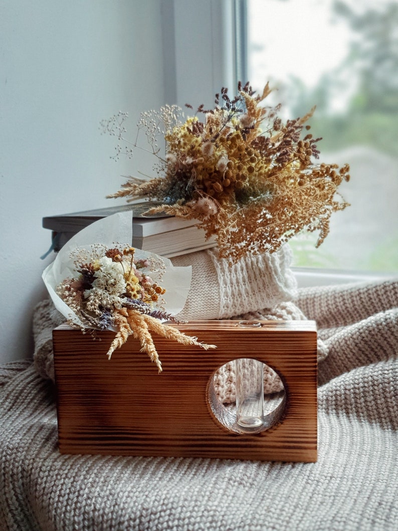 Wooden Vase Table Decor Vases for Dried Flowers Propagation Etsy