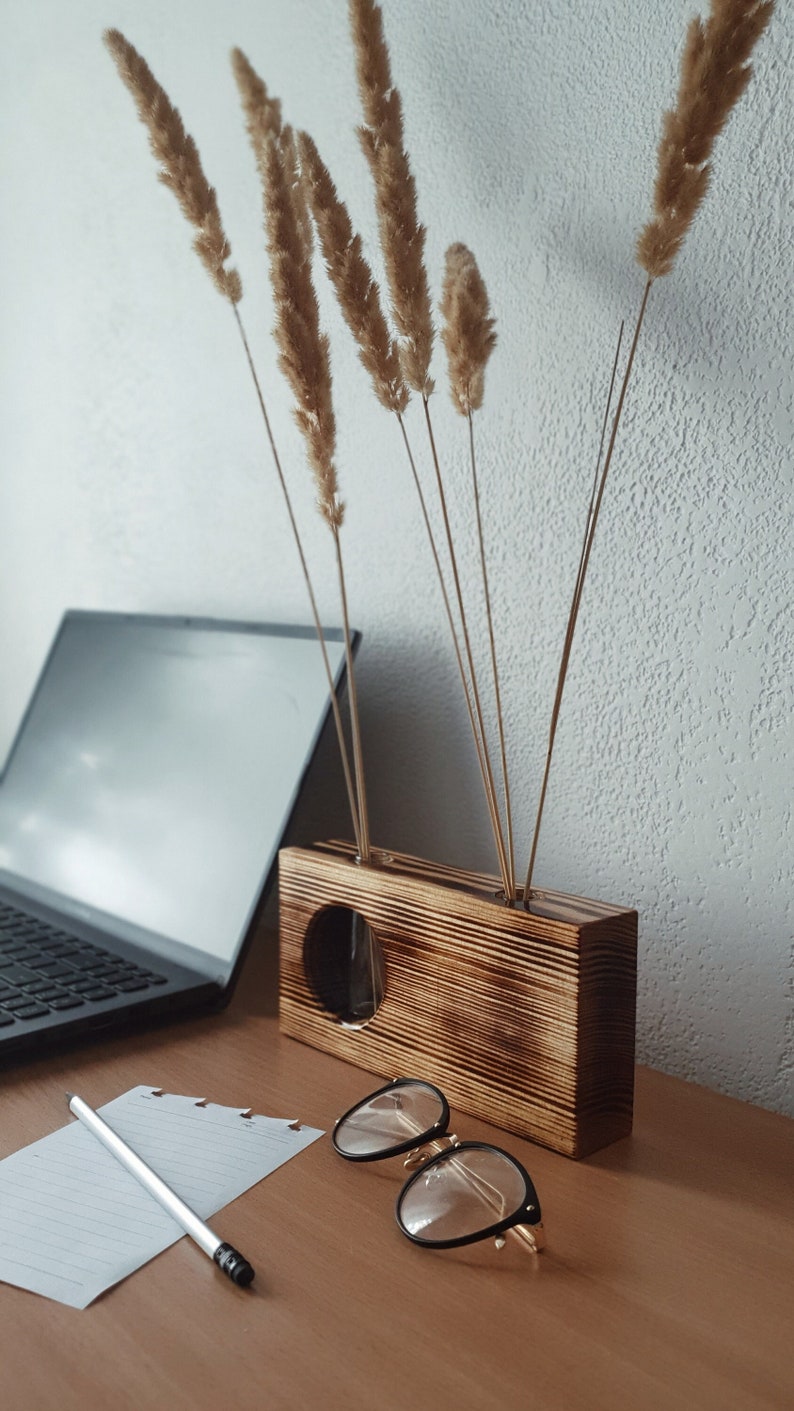 Wooden Vase Table Decor Vases for Dried Flowers Propagation Etsy