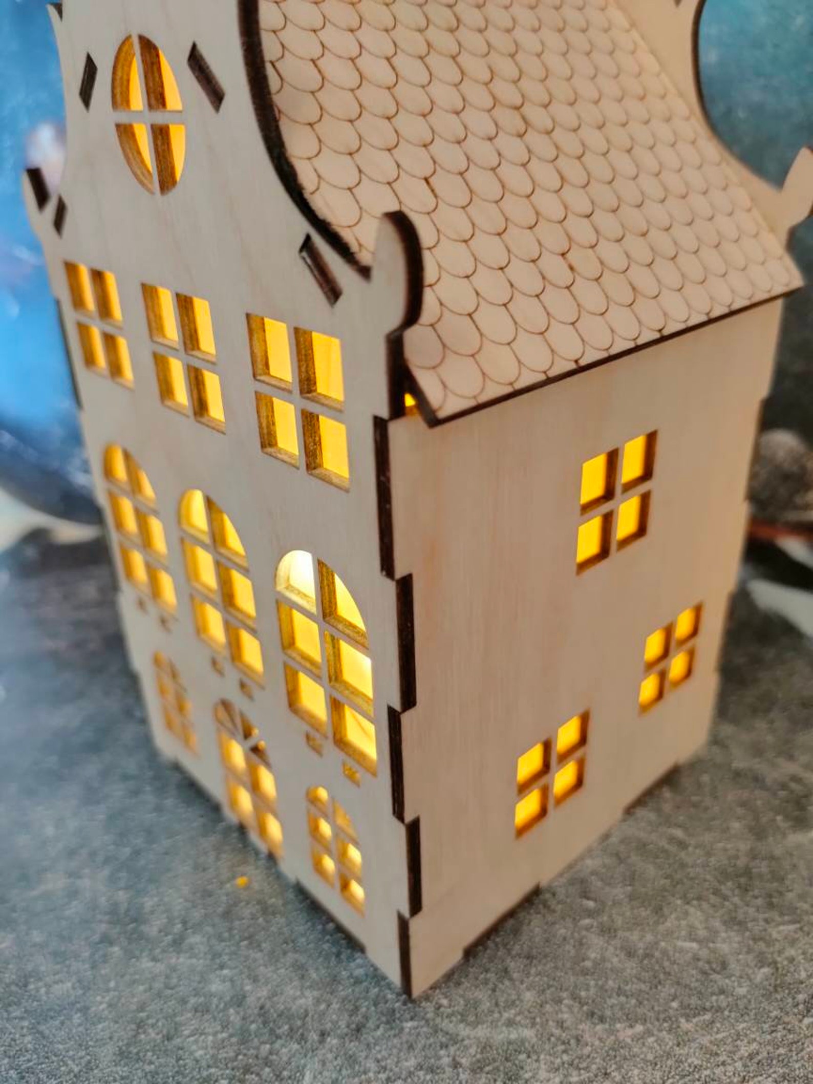 Set of 2 mini wooden houses. Supplies for painting Etsy