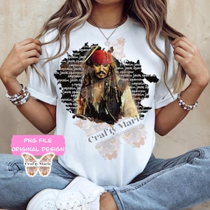 Capitão Jack Sparrow PNG: Piratas do Caribe Sublimação (Download Digital)
