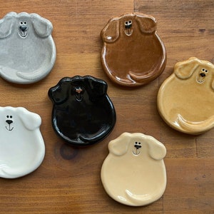 Black Labrador, Yellow, Chocolate lab, Great Pyrenes, Samoyed, Golden Retriever, Bichon Fris, Maltese, spoon rests, tea bag holder dish gift