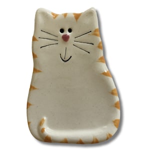 personalized white and yellow tiger cat magnet by august ceramics