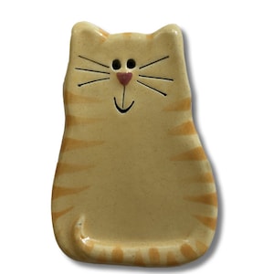 personalized yellow tabby tiger cat magnet by august ceramics