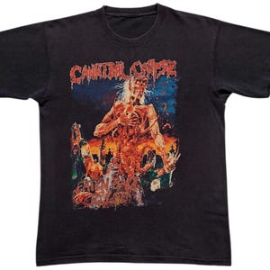 Original Rare Vintage 00s Cannibal Corpse Eaten Back To&#39; Life Worn Out Brutal Death Metal T-Shirt