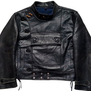【VINTAGE】 80s〜90s riders leather jacket Vtg 80s 90s Tannery West Real Black Leather Biker Jacket