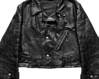 Custom Rare Vintage DTT 30s Kite Retro Style MIlitary/Flight D Pocket Leather Cropped Jacket