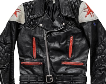Very Rare Vintage 70s TT Leathers International Yamaha Sports Leather Motorcycle Jacket Made In England