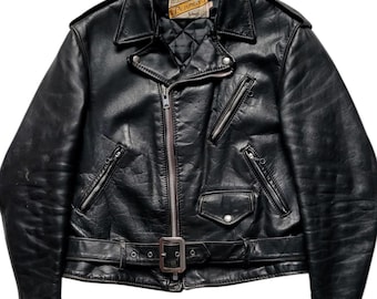 Origina Custom Vintage 70s Schott NYC Perfecto 618 Retro Style Motorcycle Leather Jacket Made In USA