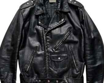 ジャケット・アウター vintage 60s AERO zip UK leather jacket Vintage 60s Lancer Motorcycle Leather Jacket Custom Cross | eBay
