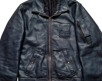 ジャケット・アウター 80s vtg short real leather flight jacket 80s vtg short real leather bomber jacket - メルカリ