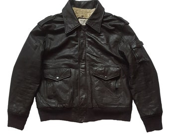 70s Schott G-1 Flight Jacket オリジナル Vintage 70s Schott G-1 Bomber Flight Jacket Brown Leather