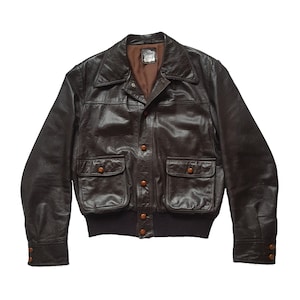 Original Rare Vintage 90s Victory Leather A-2 Type Indiana