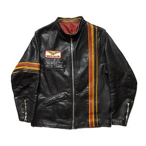 Ultra Rare Vintage 60s Moto Guzzi Easy Rider Cafe Racer Motorcycle Jacket Made In Italy