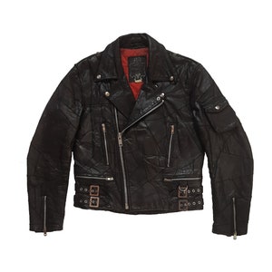 Original Rare Vintage 80s Campri Volta Patchwork Leather Punk 