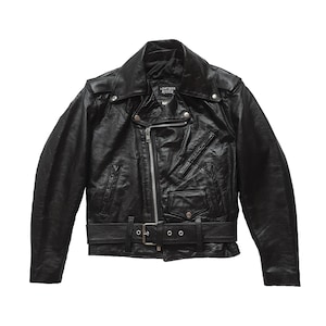 Original Rare Vintage 80s Leather Rider American Eagle Perfecto Custom Motorcycle Jacket Made In USA