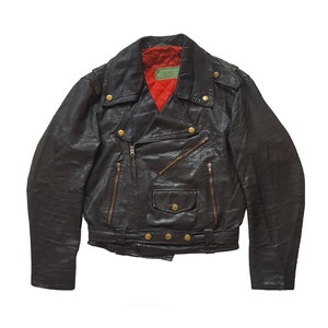 Ultra Rare Vintage 70s Jofama/Janbell/Petroff Type Swedish Perfecto Cropped Motorcycle Punk Jacket Made In Sweden