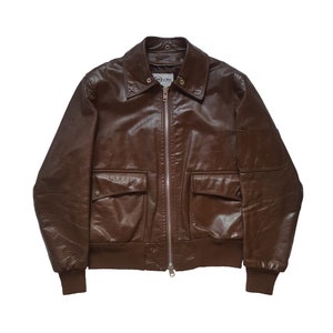 Rare Vintage 70s the Old Mill A-2 Type Flight Pilot Bomber Leather