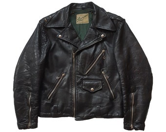 Original Ultra Rare Retro Vintage 50s A.C. Lawrence Leather Co. Perfecto Type Horsehide Leather Motorcycle Jacket
