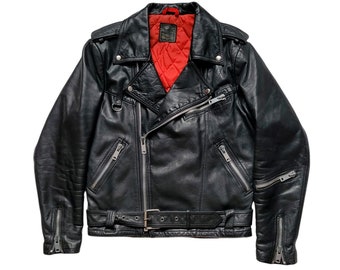 Original Rare Vintage 80s Echt Leder Jofama Type Motorcycle Punk Leather Jacket