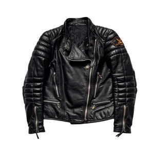 Original Rare Vintage 70s Moto Cuir Paris Cafe Racer Motorcycle Leather Jacket Made In France
