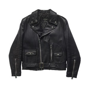 Original Rare Vintage 80s Originaux Cycle Champ Type D Pocket Motorcycle Leather Jacket Made In Canada