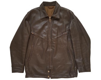 ジャケット・アウター 90s A-2 leather flight jacket Vintage 90s Goatskin Leather A-2 Flight Jacket Mens 46 Map
