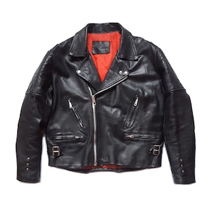 Ultra Rare Vintage 80s Sardar Of London Lightning Style Leather Mototcycle Punk Jacket