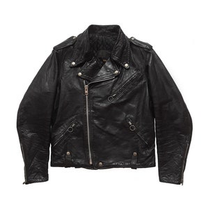 Brooks leather biker jacket on sale