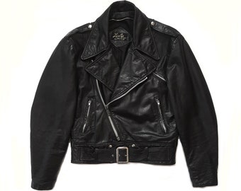 Ultra Rare Vintage 70s LeatherCraft Fashions Leather Motorcycle Punk Jacket Made In Canada