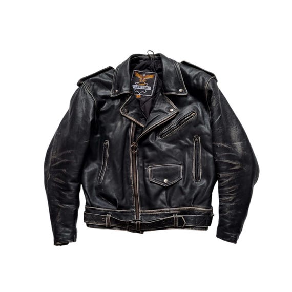 Original Rare Vintage 90s Retro Style Perfecto Type Distressed
