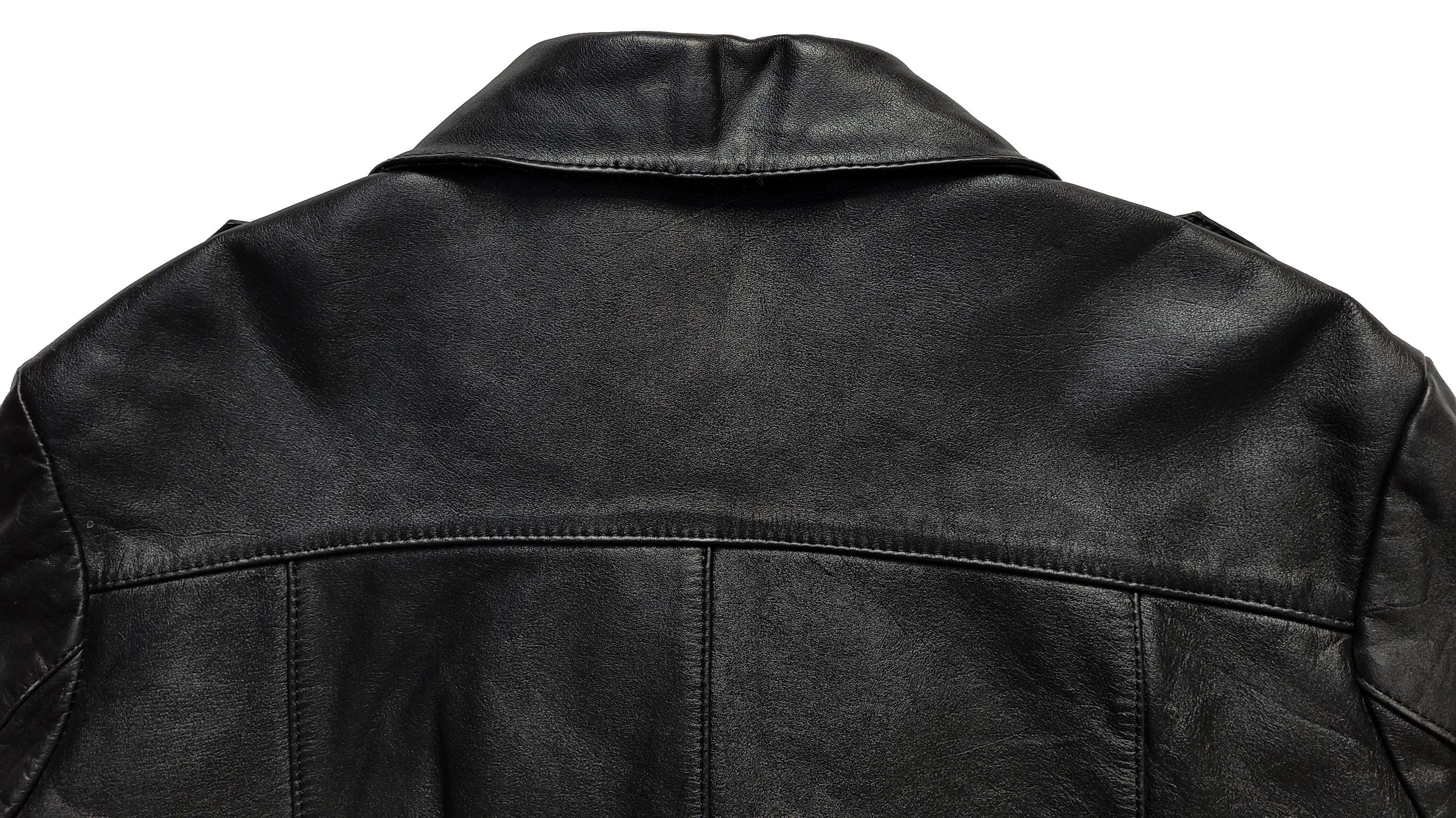 Original Rare Vintage 80s British Type Motorcycle Punk Leather