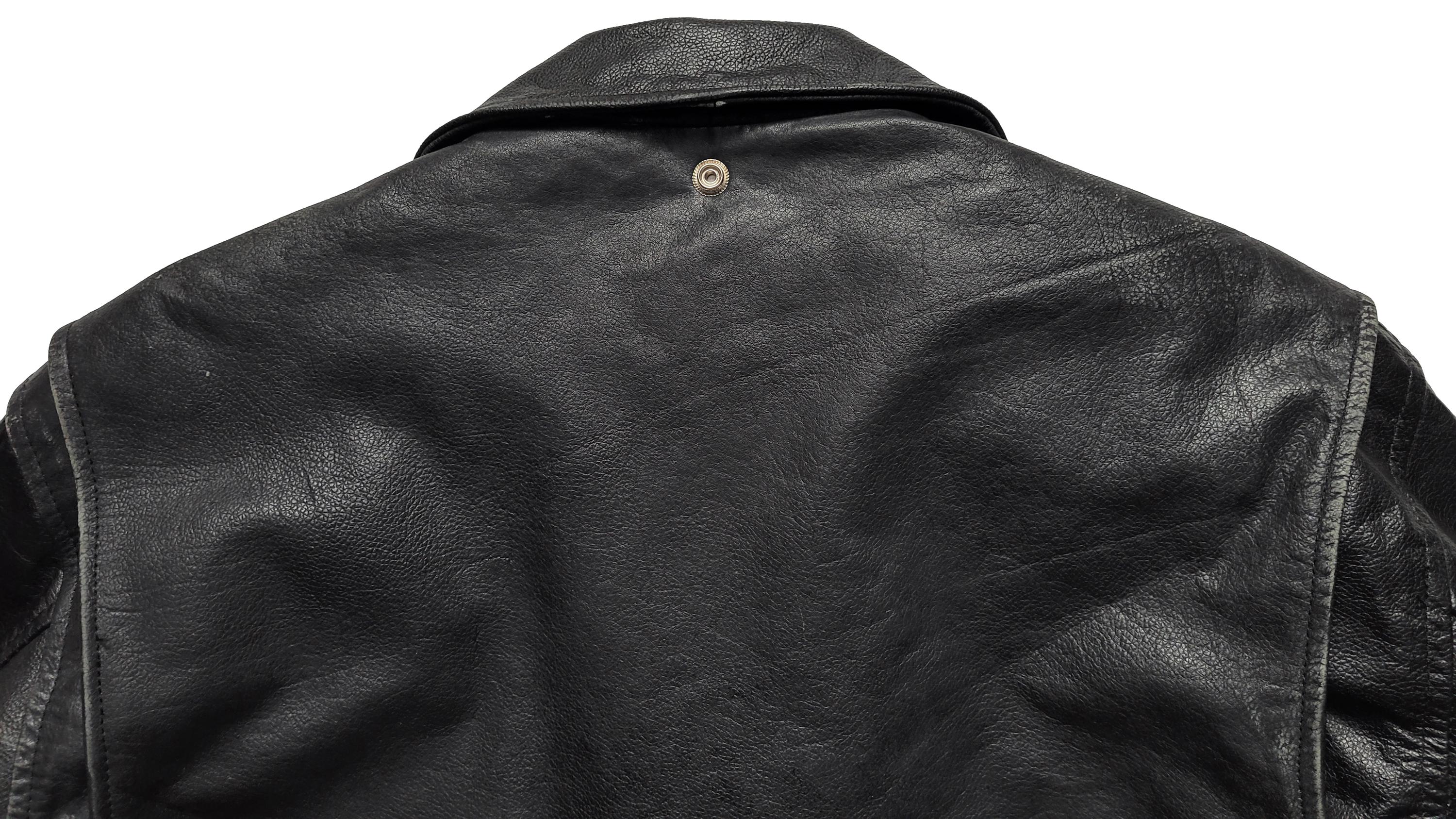 【美品】80〜90s real leather jacket 牛革 短丈 A-2 Vintage LA ROXX Leather Biker Jacket Mens Small 80s Motley Crue